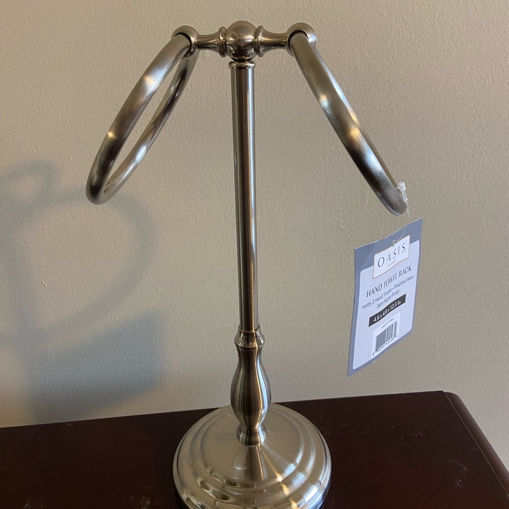 Oasis Satin Nickel Hand Towel Rack